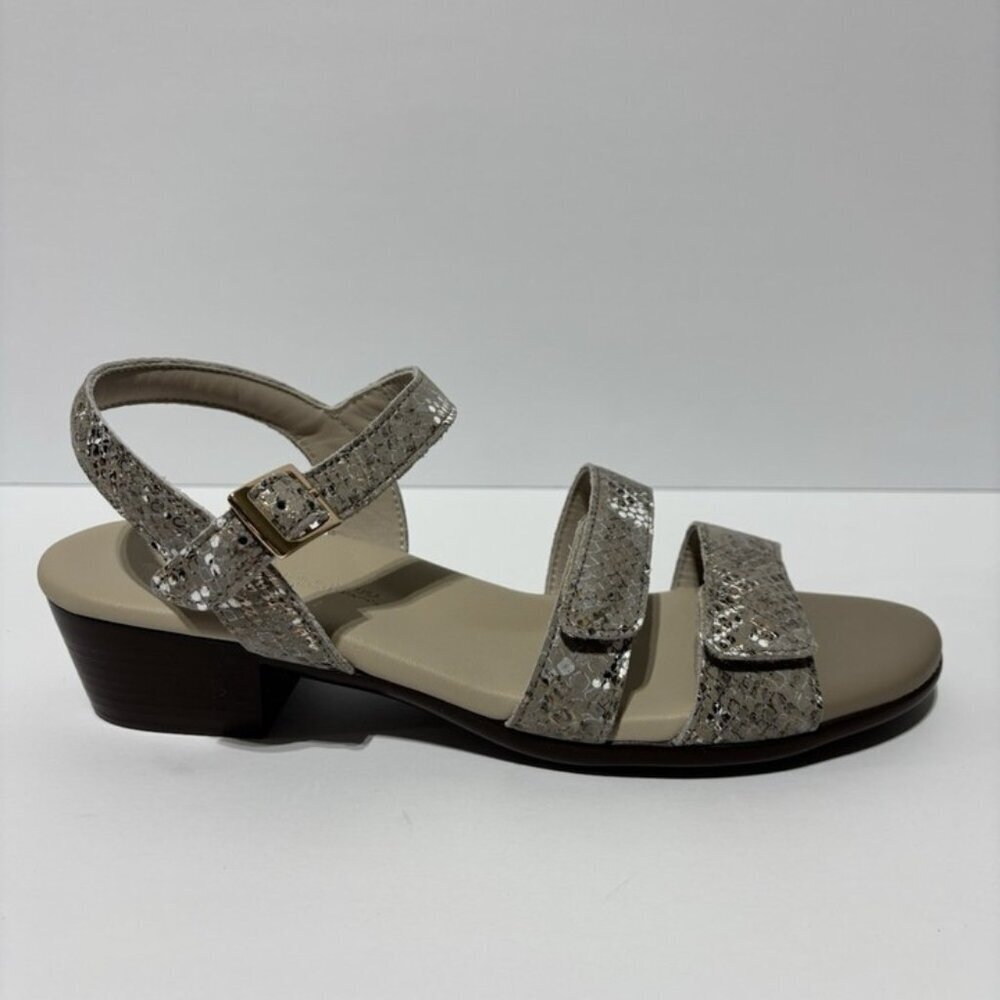 SAS Women’s Savanna Multisnake Gold Ankle Strap Sandals, Size 10.5 M